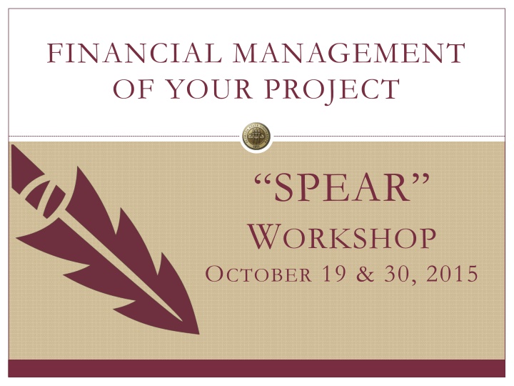 financial management of your project