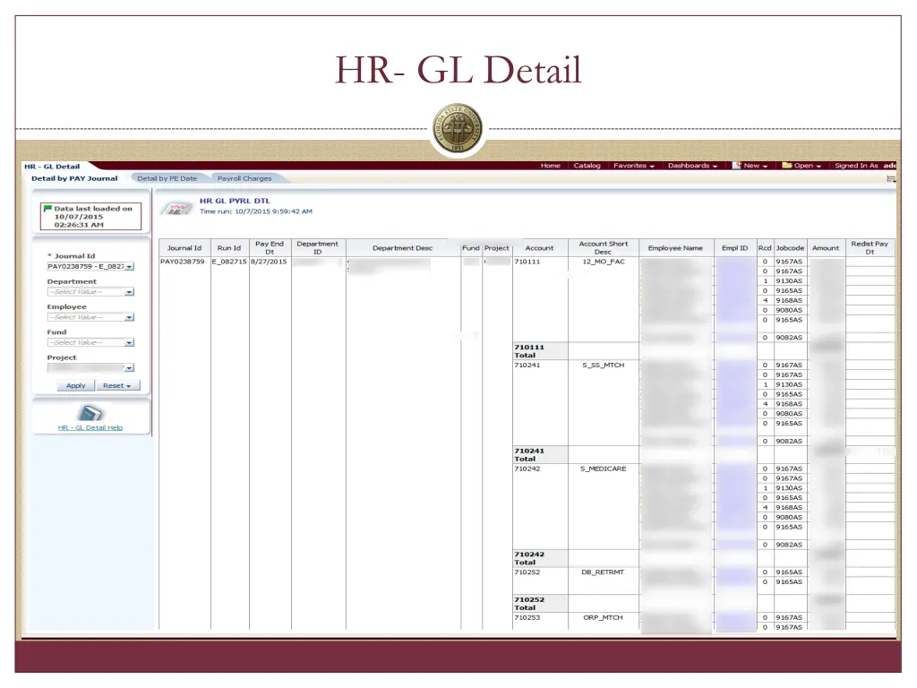 hr gl detail