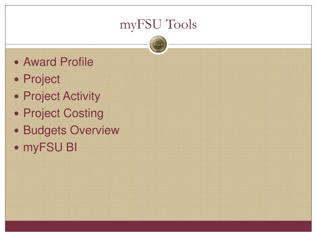 myfsu tools