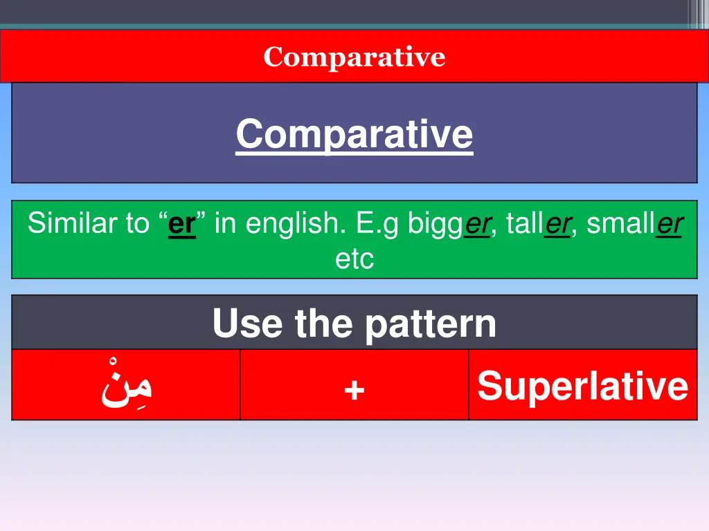 comparative