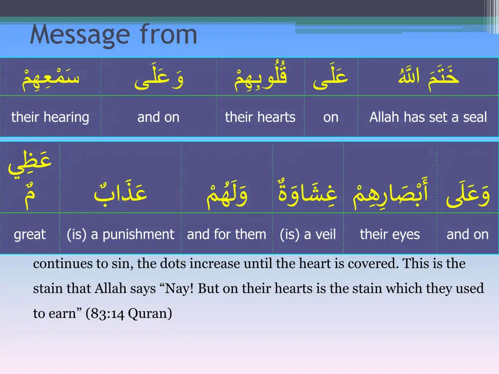 message from 1