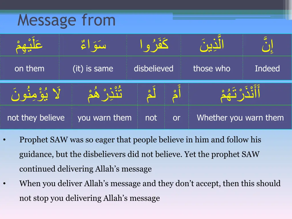 message from