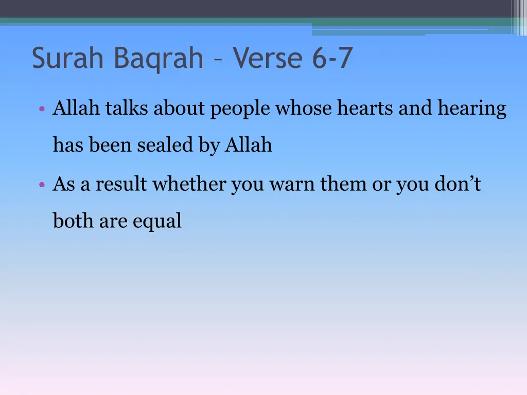 surah baqrah verse 6 7