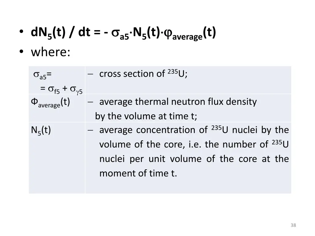 dn 5 t dt a5 n 5 t average t where