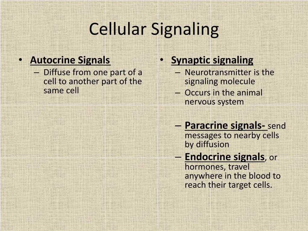 cellular signaling