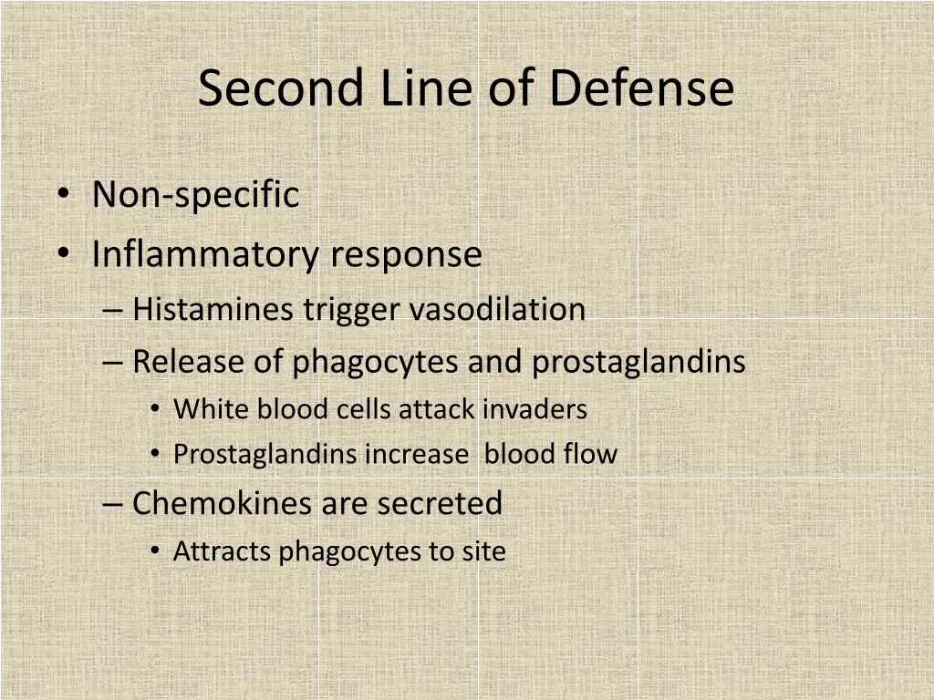 second line of defense
