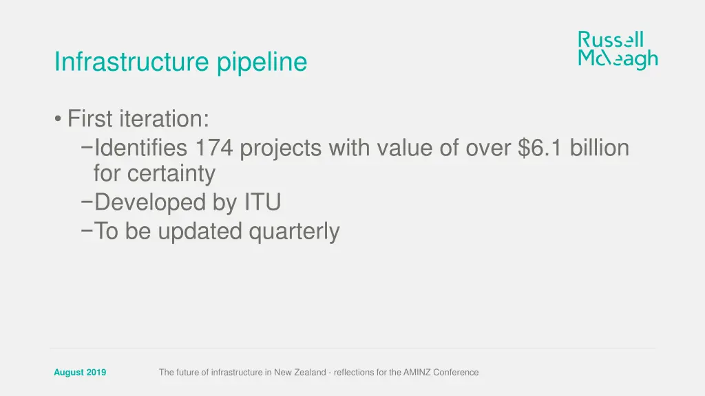 infrastructure pipeline