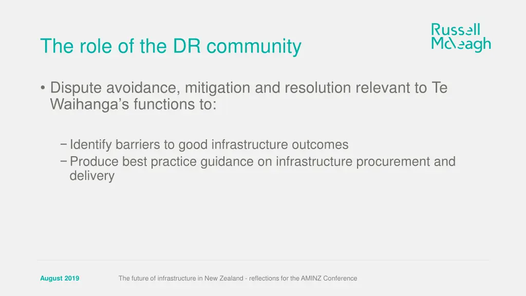 the role of the dr community