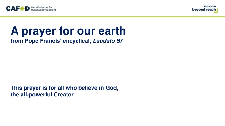 a prayer for our earth from pope francis