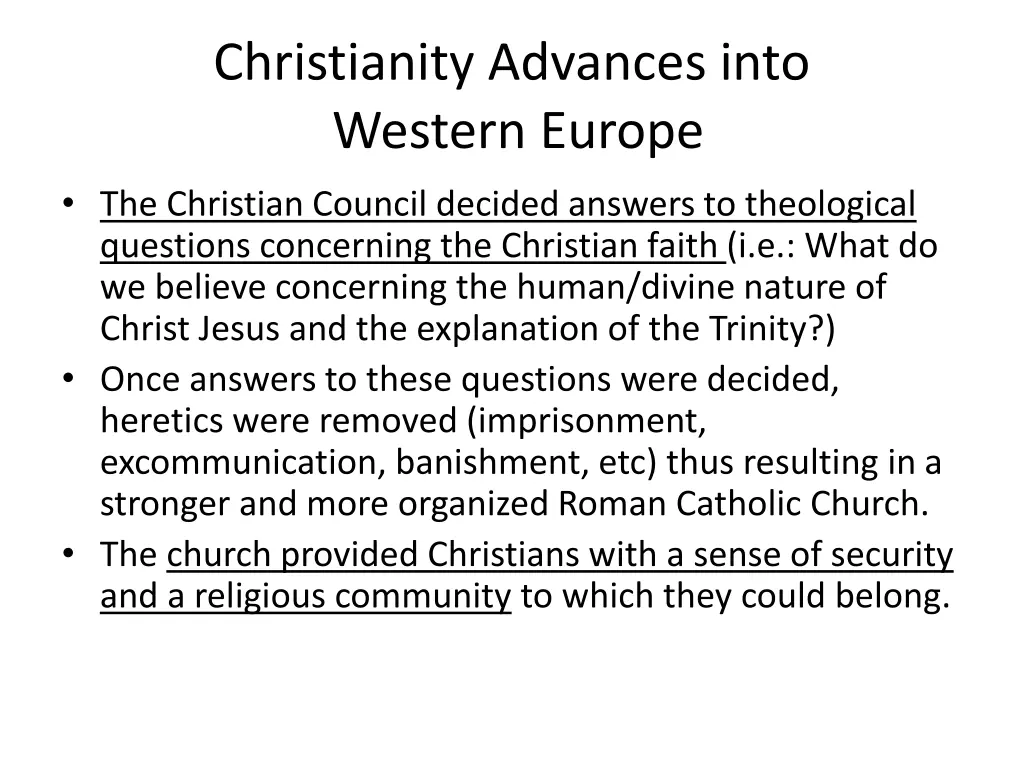 christianity advances into western europe