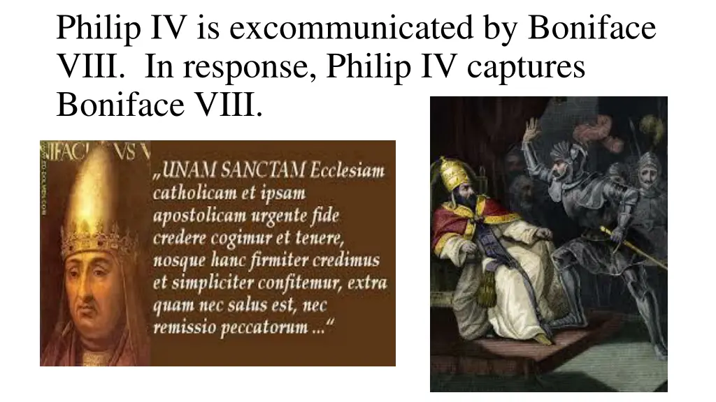 philip iv is excommunicated by boniface viii