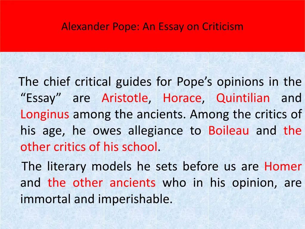 alexander pope an essay on criticism 4