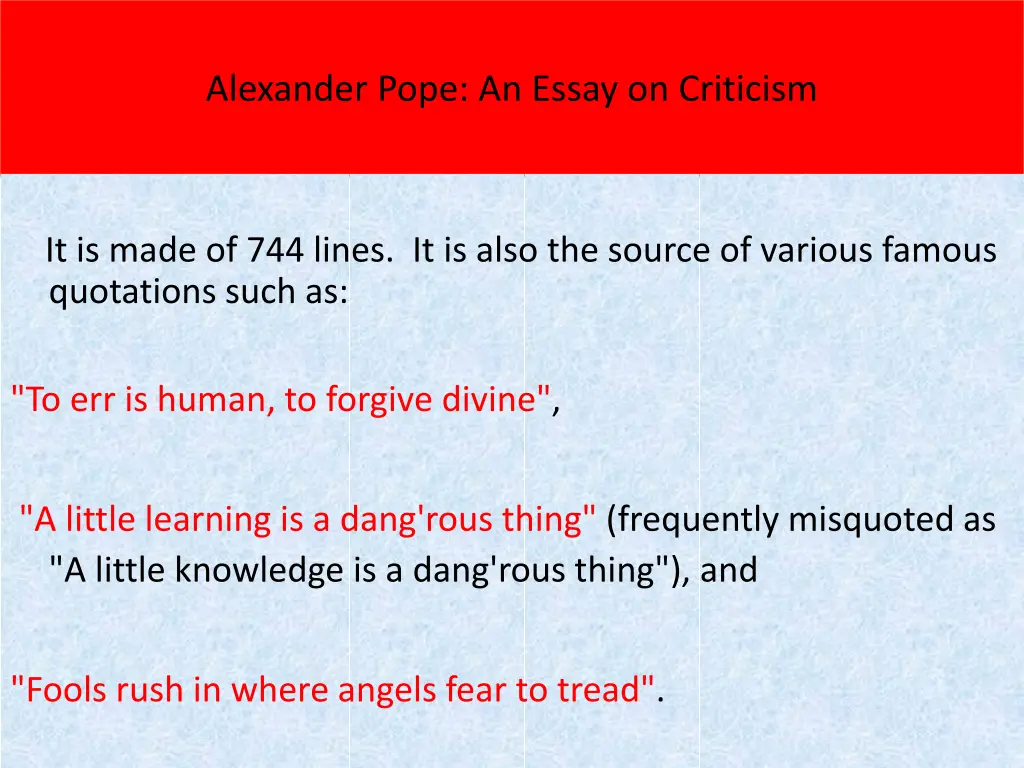 alexander pope an essay on criticism 5
