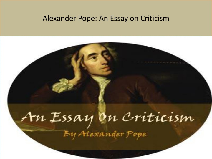 alexander pope an essay on criticism