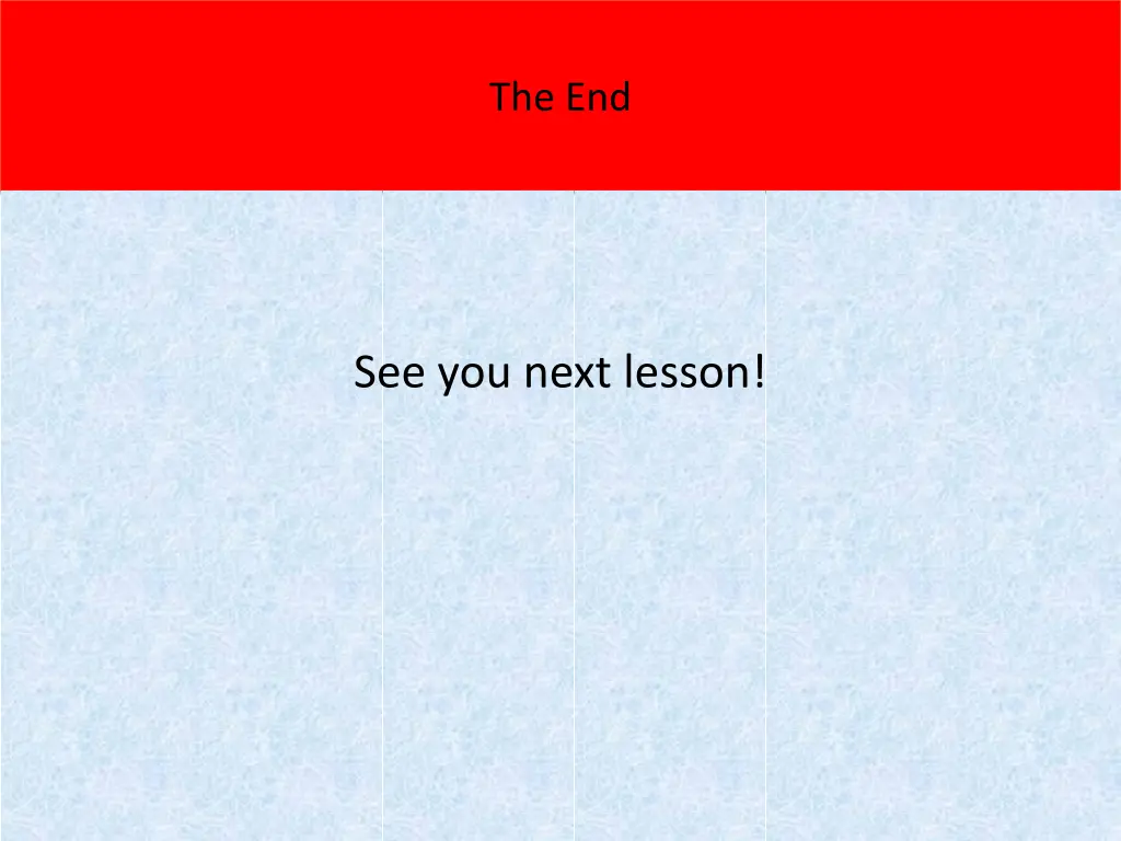 the end