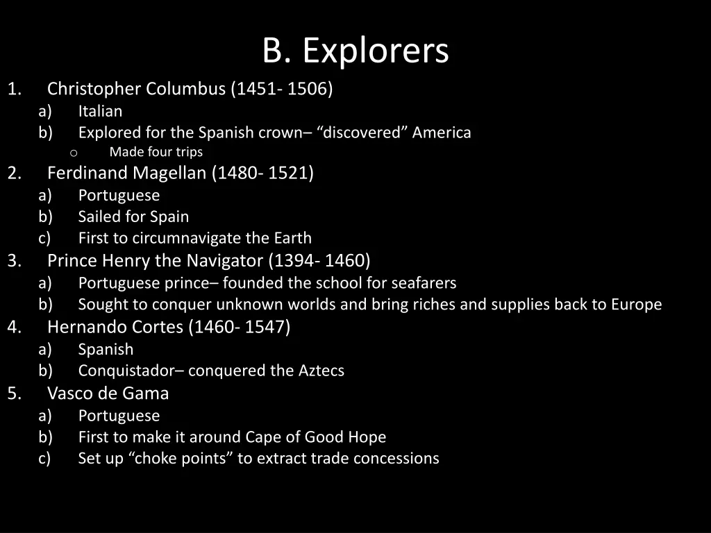 b explorers