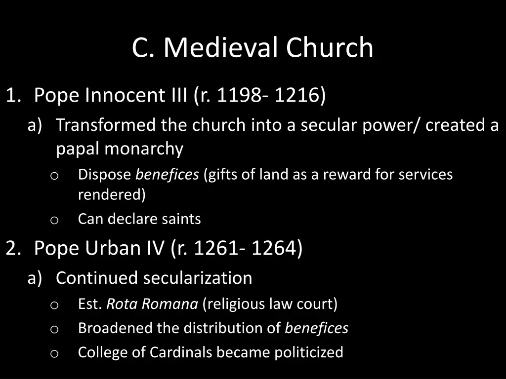 c medieval church