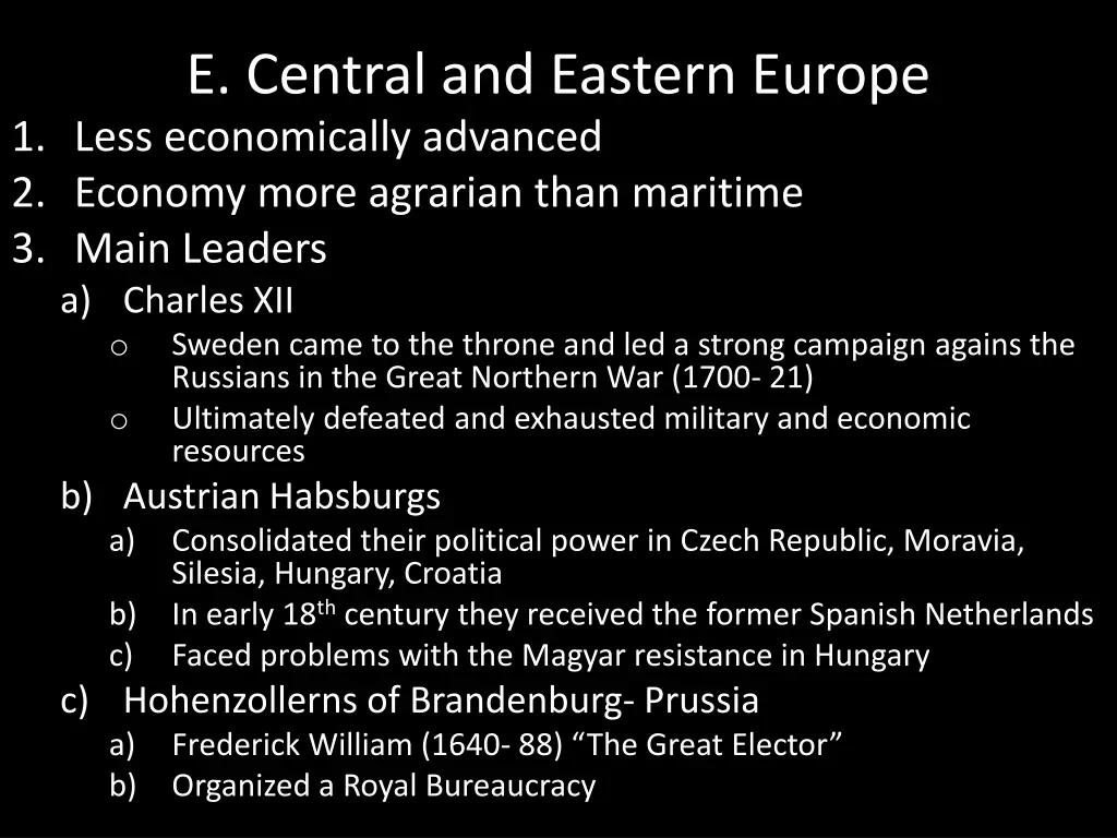 e central and eastern europe 1 less economically