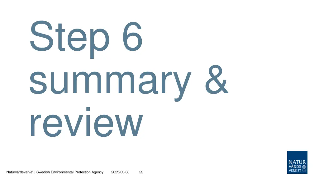 step 6 summary review