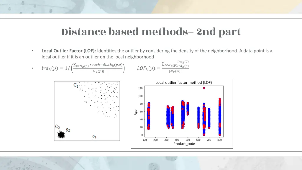 distance based methods 2nd part