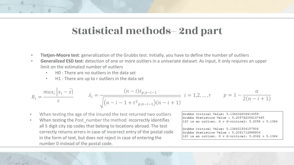 statistical methods 2nd part