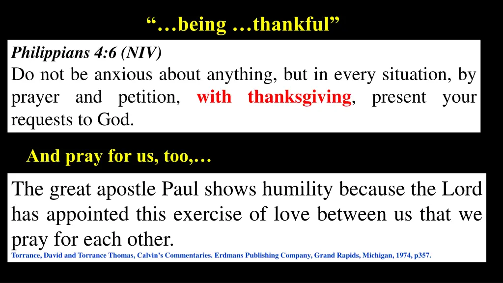 being thankful