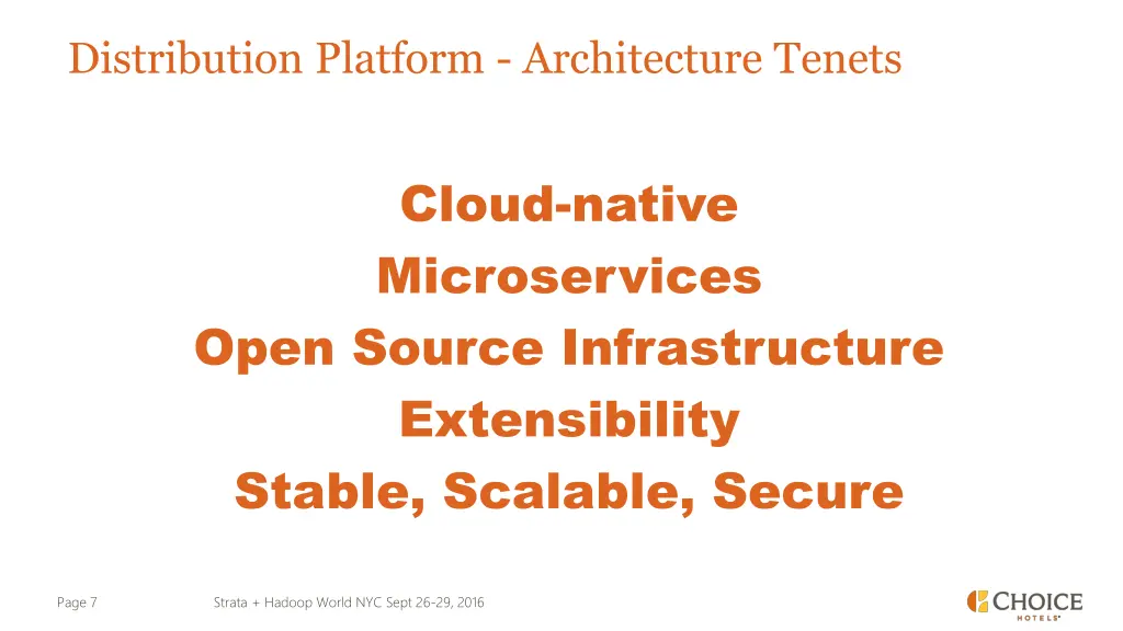 distribution platform architecture tenets