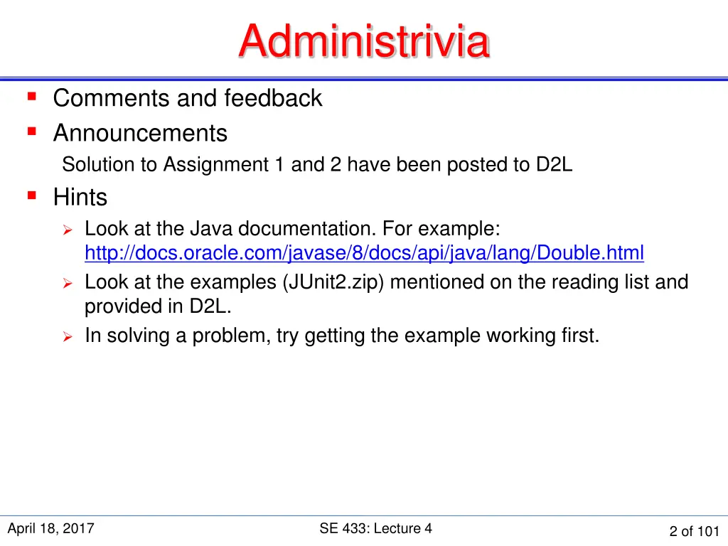 administrivia