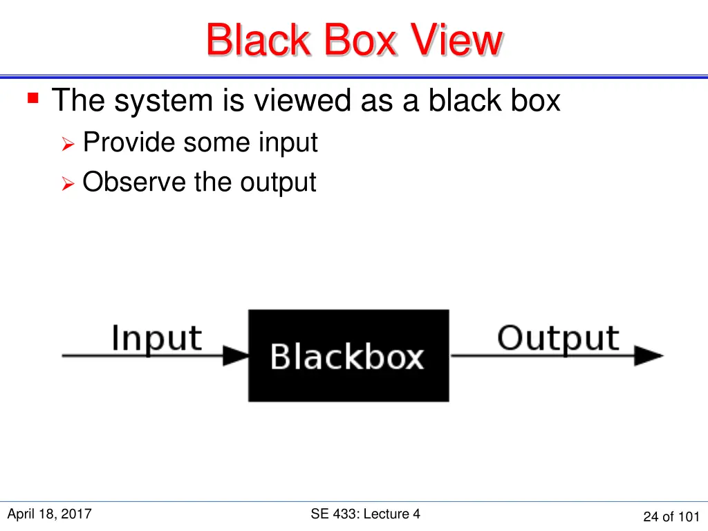 black box view