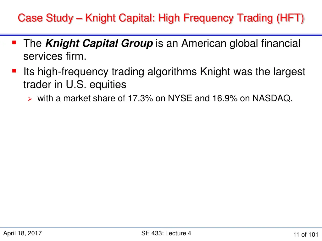 case study knight capital high frequency trading 1