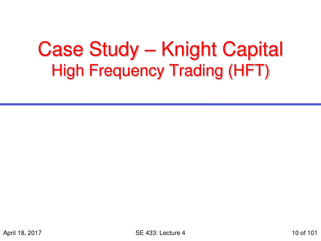 case study knight capital high frequency trading