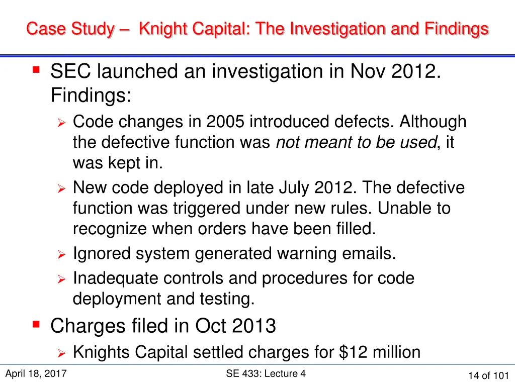 case study knight capital the investigation