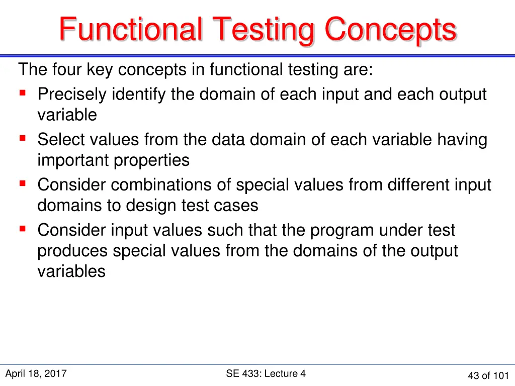 functional testing concepts