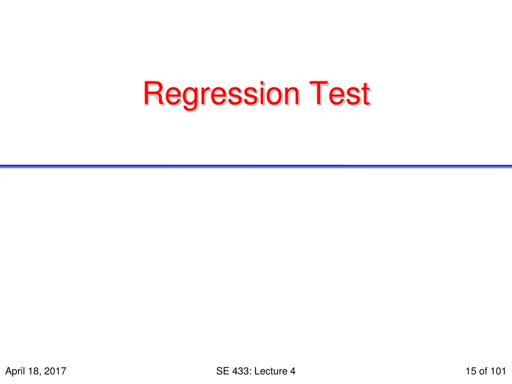 regression test