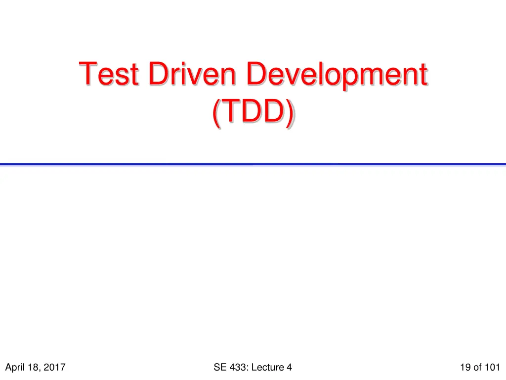 test driven development tdd