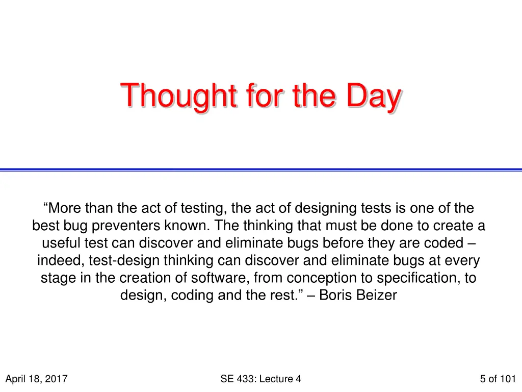 thought for the day
