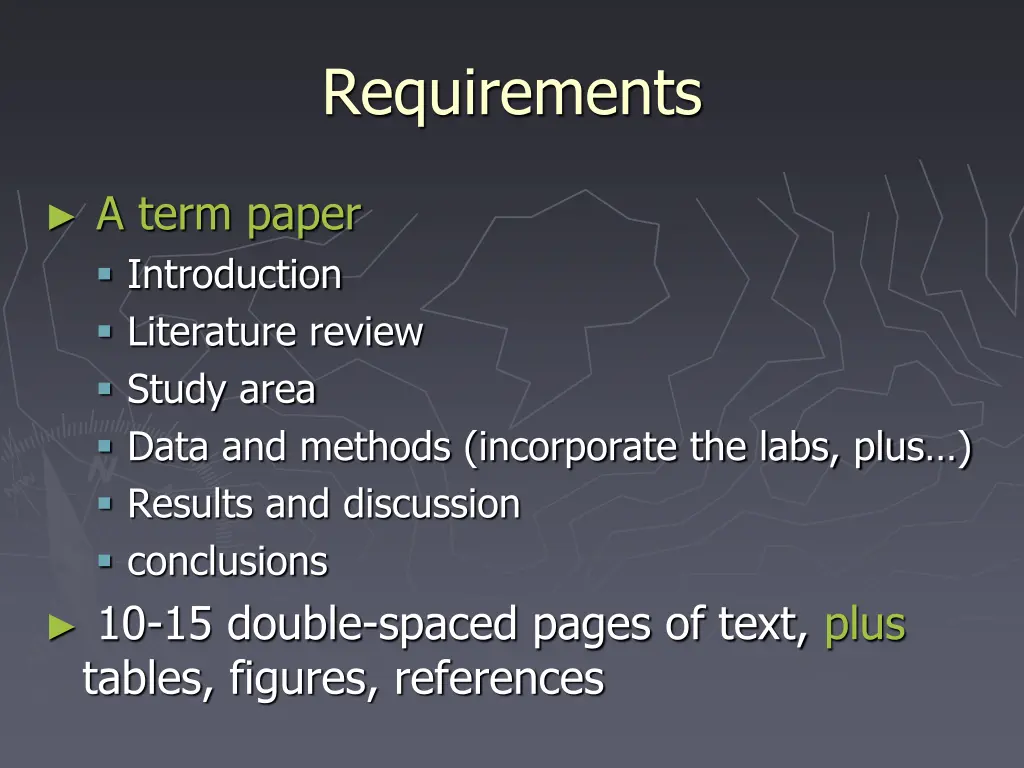 requirements 1