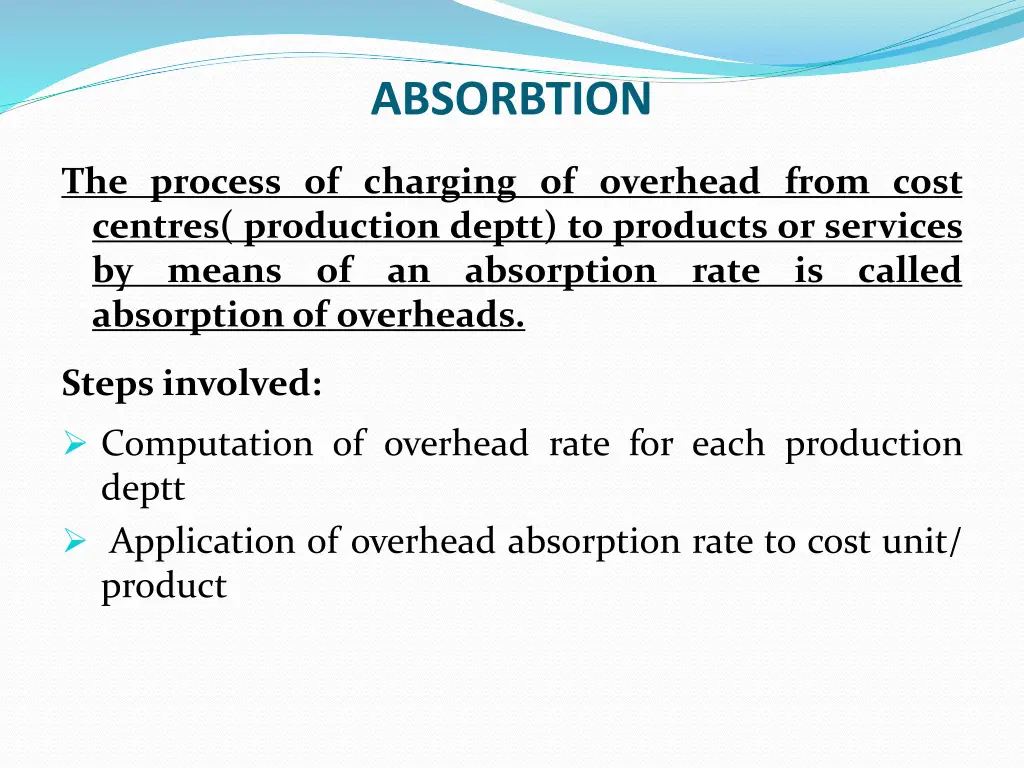 absorbtion