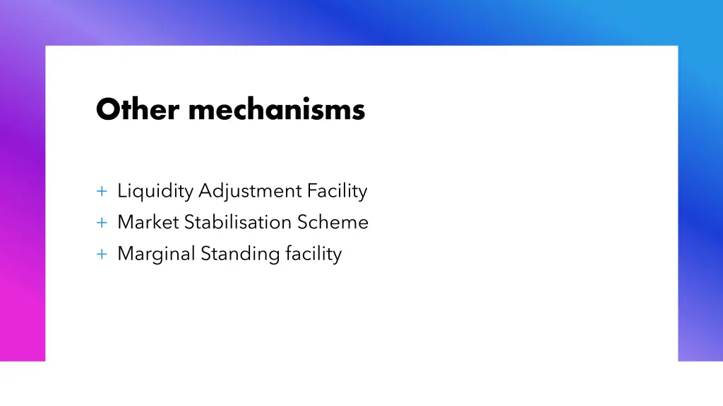 other mechanisms