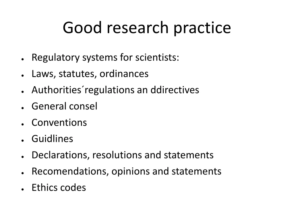 good research practice