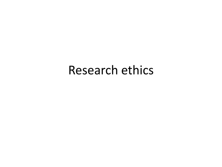 research ethics
