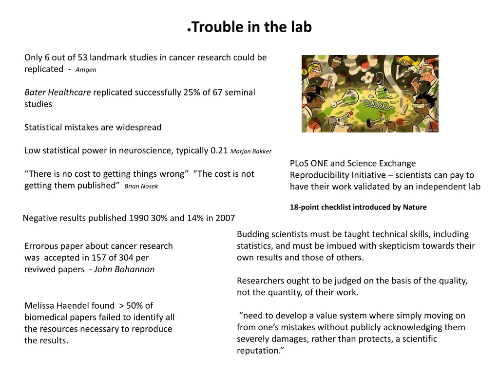trouble in the lab