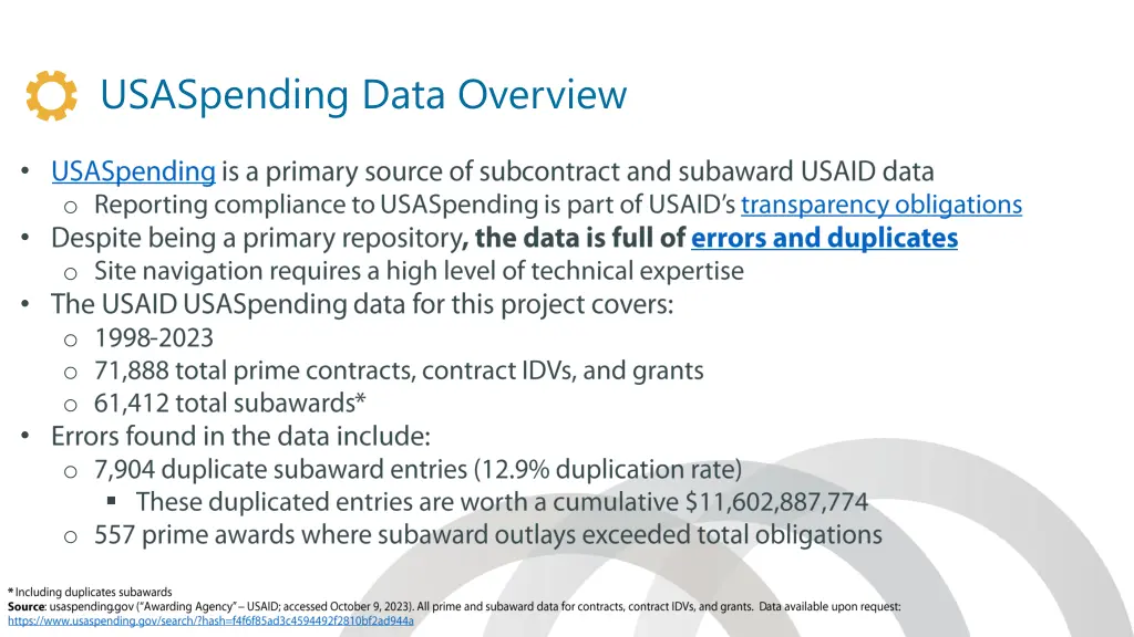 usaspending data overview