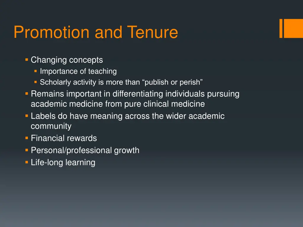 promotion and tenure