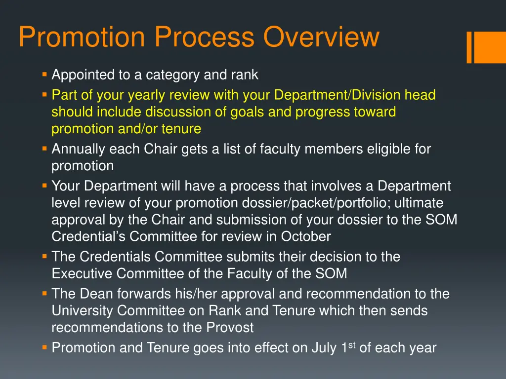 promotion process overview