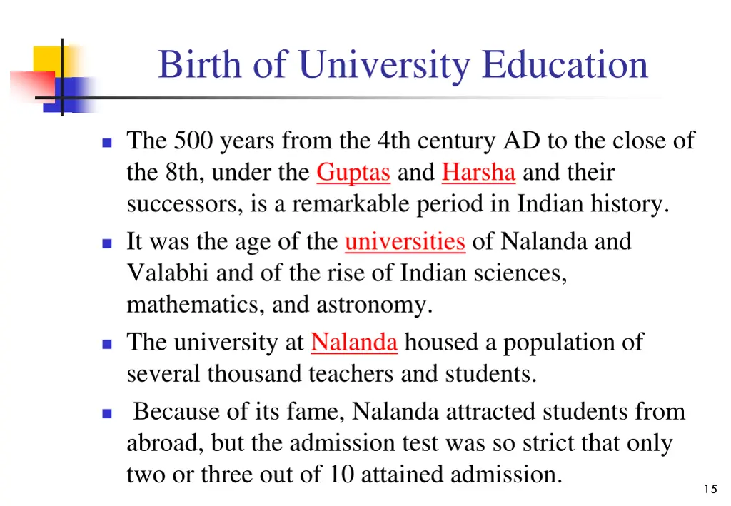 birth of university education
