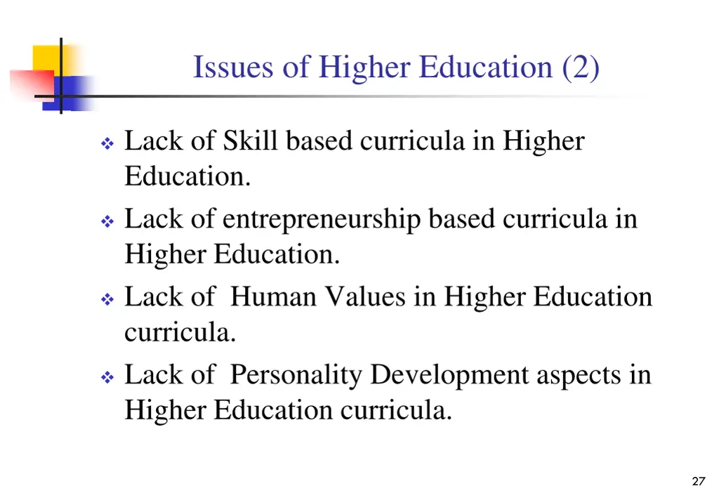 issues of higher education 2