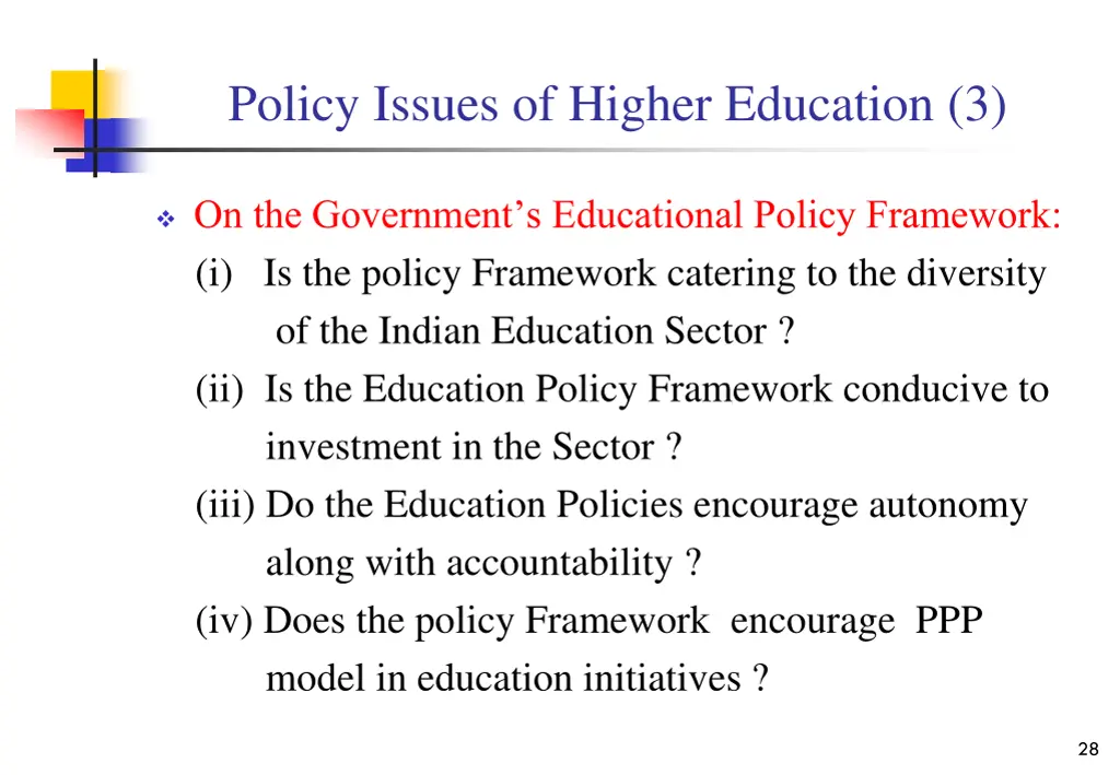 policy issues of higher education 3