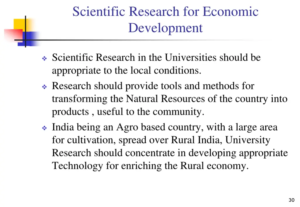 scientific research for economic development