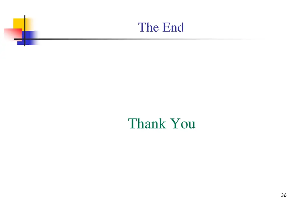 the end